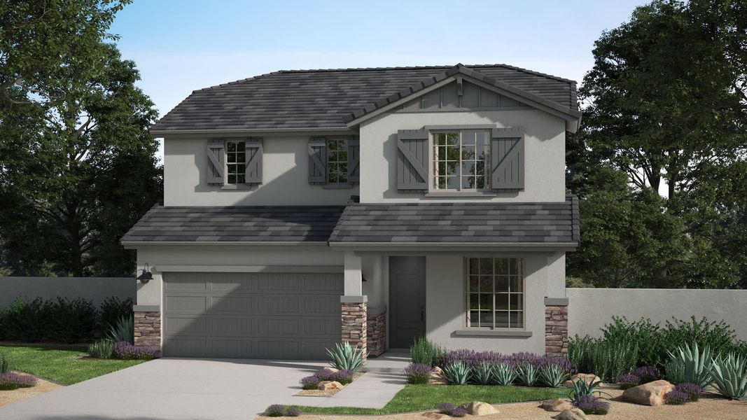 Craftsman Elevation with Optional Stone | Antelope | Sunrise - Canyon Series | Surprise, AZ | Landsea Homes