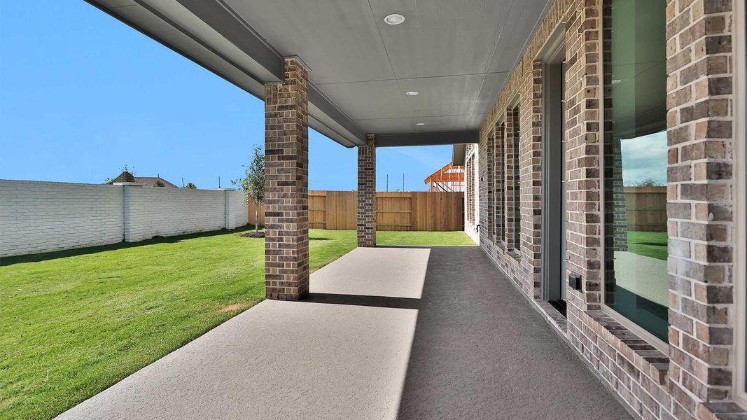 Exterior details and patio area of a home in Valencia, Manvel (Image 3). Exterior details and patio area of a home in Valencia, Manvel (Image 3).