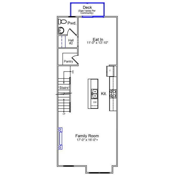 2D floor plan layout of this home in Nichols Landing, Charlotte, NC (Image 3).