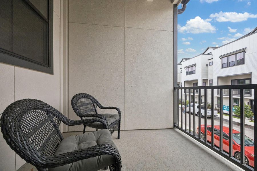 second floor balcony