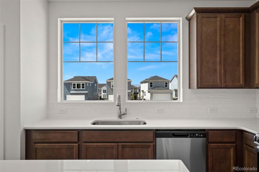 Furnished interior view inside a new home in Revel Crossing at Wolf Ranch – The Ascent Collection, Colorado Springs (Image 9).