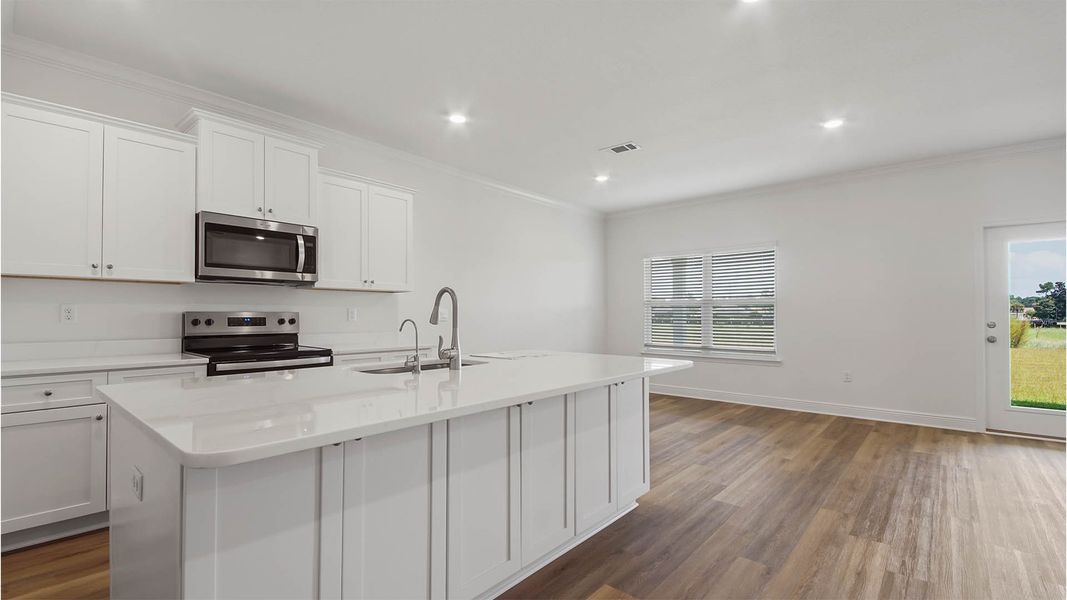 Representative furnished interior of a home built from the Delray by D.R. Horton in Caballeros Estates At Hombre, Panama City Beach (Image 7).