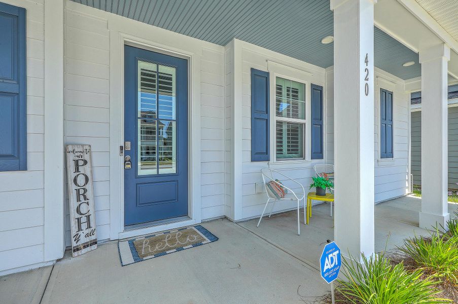Exterior details and patio area of a home in The Ponds, Summerville (Image 26). Exterior details and patio area of a home in The Ponds, Summerville (Image 26).