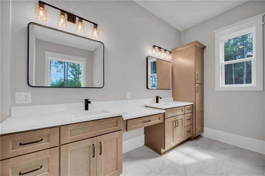 Furnished interior view inside a new home in , Monroe (Image 60).