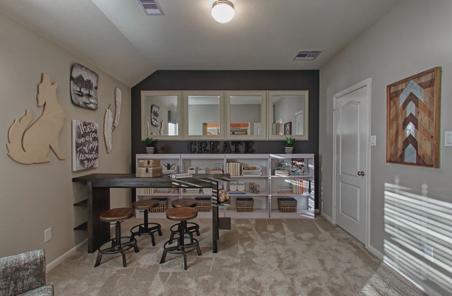 Representative furnished interior of a home built from the Lorne by Chesmar Homes in Brookewater 45's, Rosenberg (Image 16).