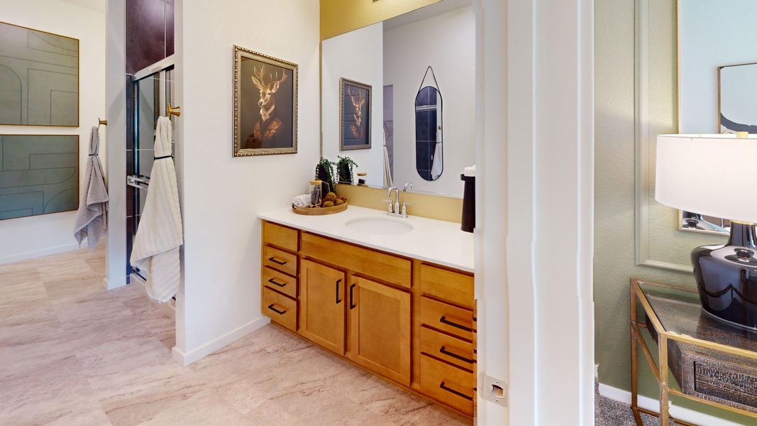 Representative furnished interior of a home built from the Somerset by Baessler Homes in Union Colony West, Evans (Image 12).