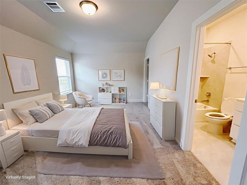 Furnished interior view inside a new home in Cross Creek Ranch 45′, Fulshear (Image 30).