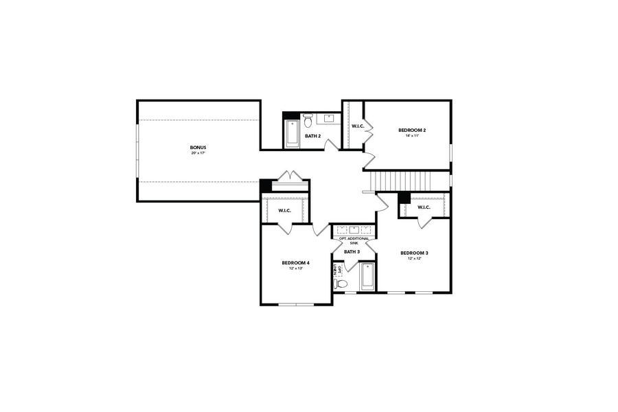 2D floor plan layout of this home in Brush Creek, Fairview, TN (Image 6).