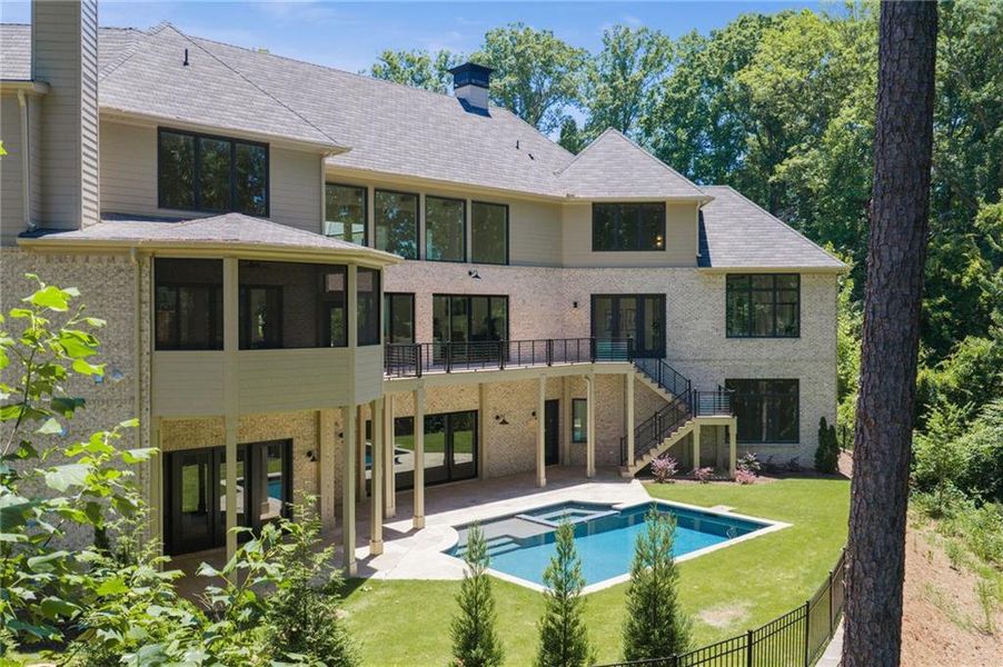 Exterior details and patio area of a home in , Atlanta (Image 3). Exterior details and patio area of a home in , Atlanta (Image 3).