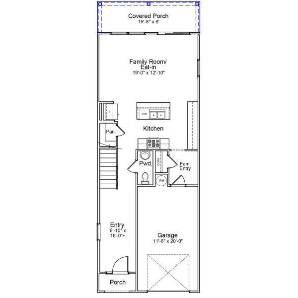 2D floor plan layout of this home in Central Creek, Goose Creek, SC (Image 3).