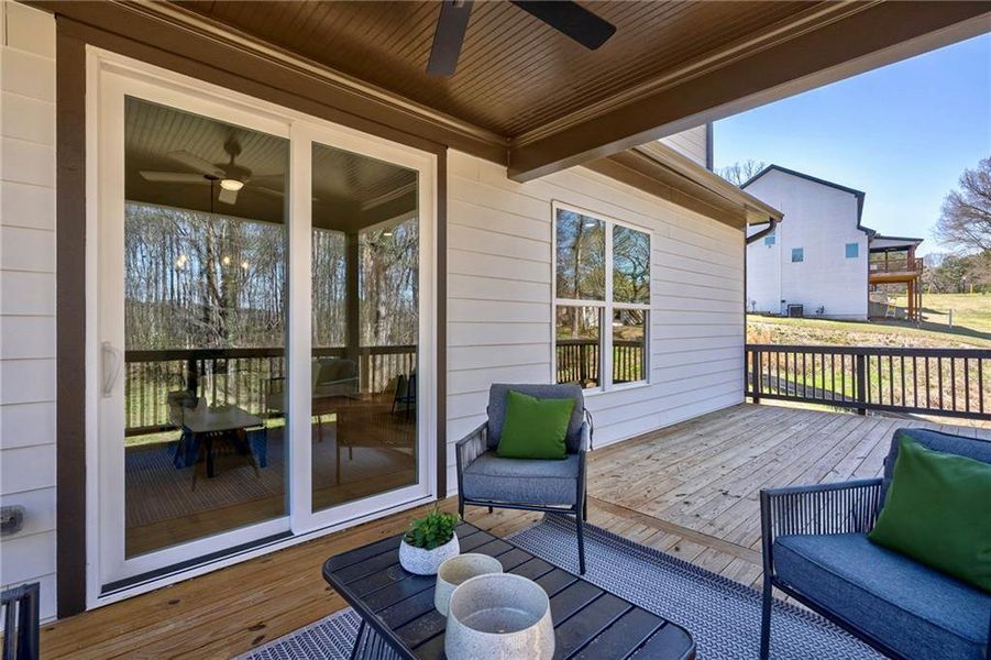 Exterior details and patio area of a home in , Atlanta (Image 32).