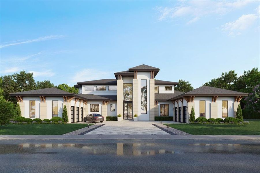 Front exterior of a new home in , Orlando, FL, highlighting curb appeal (Image 1). Front exterior of a new home in , Orlando, FL, highlighting curb appeal (Image 1).