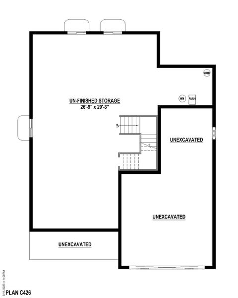 2D floor plan layout of this home in Sterling Ranch 50s, Colorado Springs, CO (Image 25).