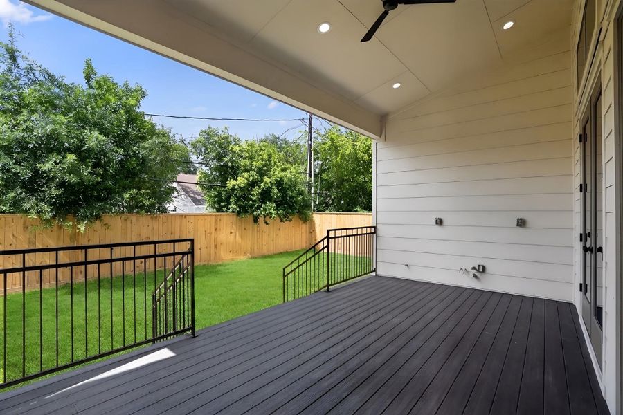 Exterior details and patio area of a home in , Houston (Image 3).