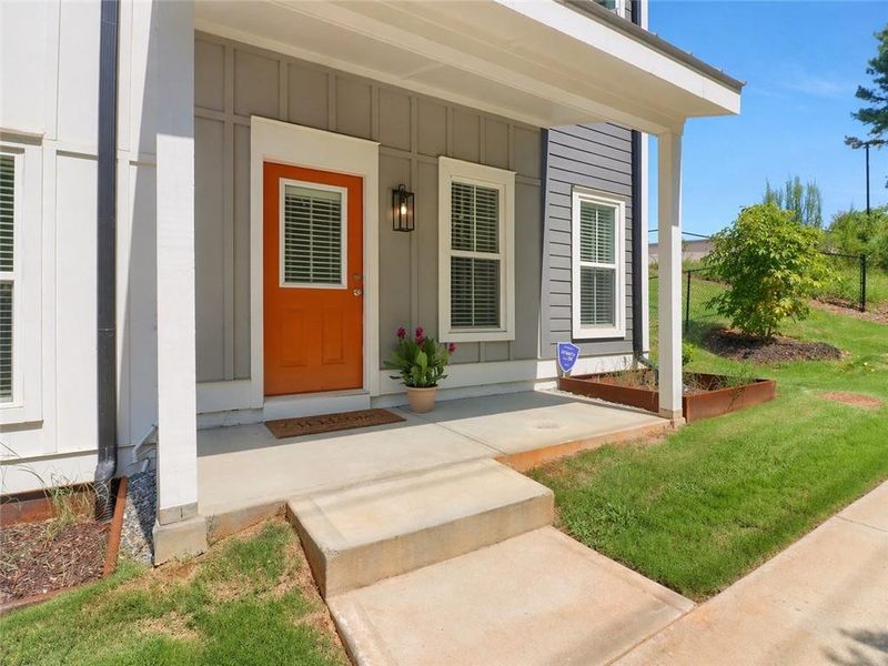 Exterior details and patio area of a home in , Atlanta (Image 2). Exterior details and patio area of a home in , Atlanta (Image 2).