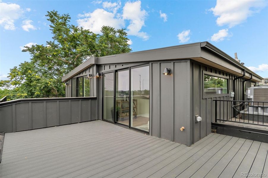 Rooftop deck for watching amazing Colorado sunsets