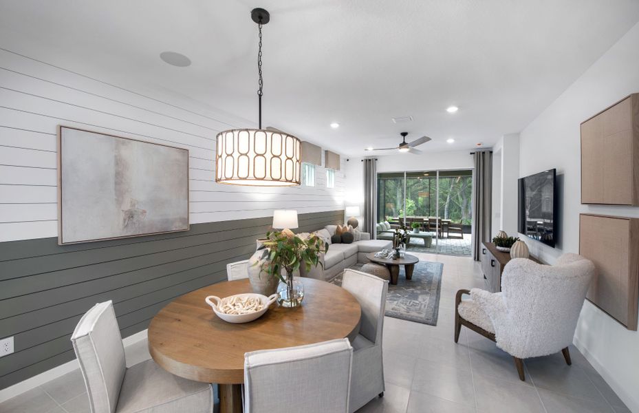 Furnished interior view inside a new home in Del Webb River Reserve, Spring Hill (Image 14). Furnished interior view inside a new home in Del Webb River Reserve, Spring Hill (Image 14).