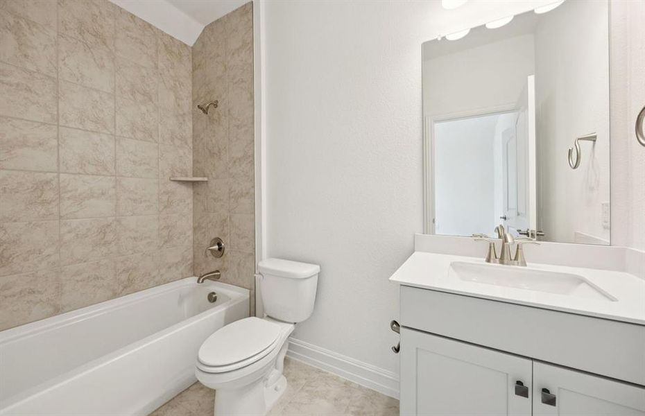 Secondary bathroom with premium finishes *Real home pictured Secondary bathroom with premium finishes *Real home pictured