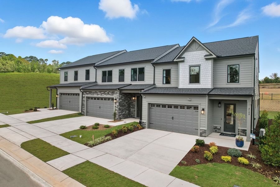 Representative exterior photo of a completed home built from the The Eva by Stanley Martin Homes in Brookside, Apex, NC (Image 2). Representative exterior photo of a completed home built from the The Eva by Stanley Martin Homes in Brookside, Apex, NC (Image 2).