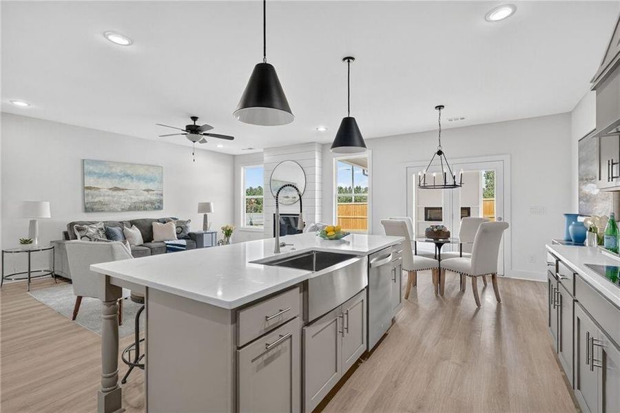 Furnished interior view inside a new home in , Buford (Image 5).
