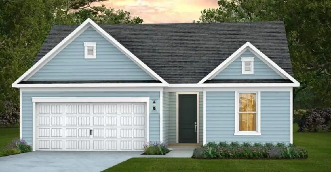 Front exterior of a new home in Nexton, Summerville, SC, highlighting curb appeal (Image 1). Front exterior of a new home in Nexton, Summerville, SC, highlighting curb appeal (Image 1).