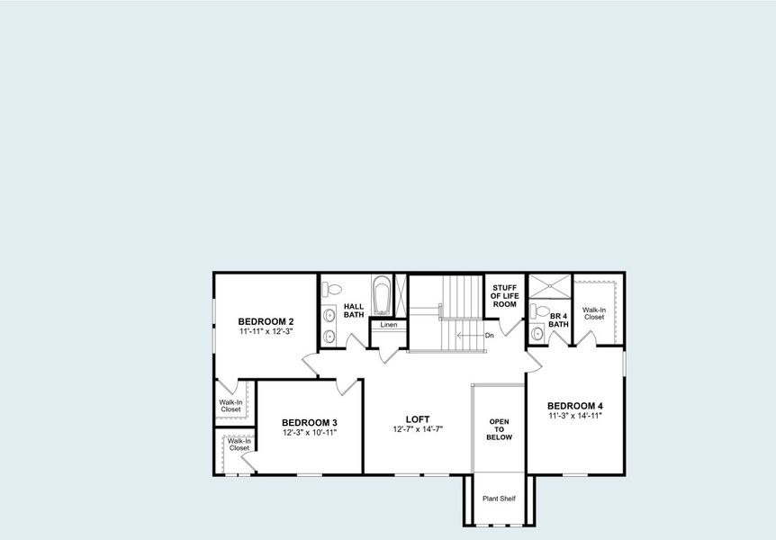 2D floor plan layout for the Malmo by K. Hovnanian® Homes in Kreymer at the Park, Wylie, TX (Image 5). 2D floor plan layout for the Malmo by K. Hovnanian® Homes in Kreymer at the Park, Wylie, TX (Image 5).
