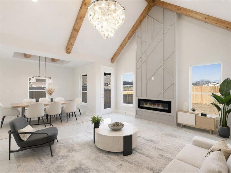 Room virtually staged