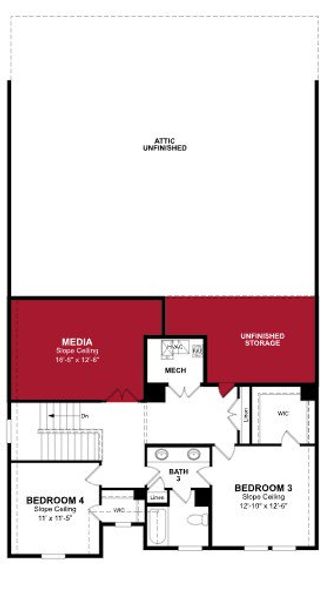 2D floor plan layout of this home in Saratoga, Aubrey, TX (Image 3).