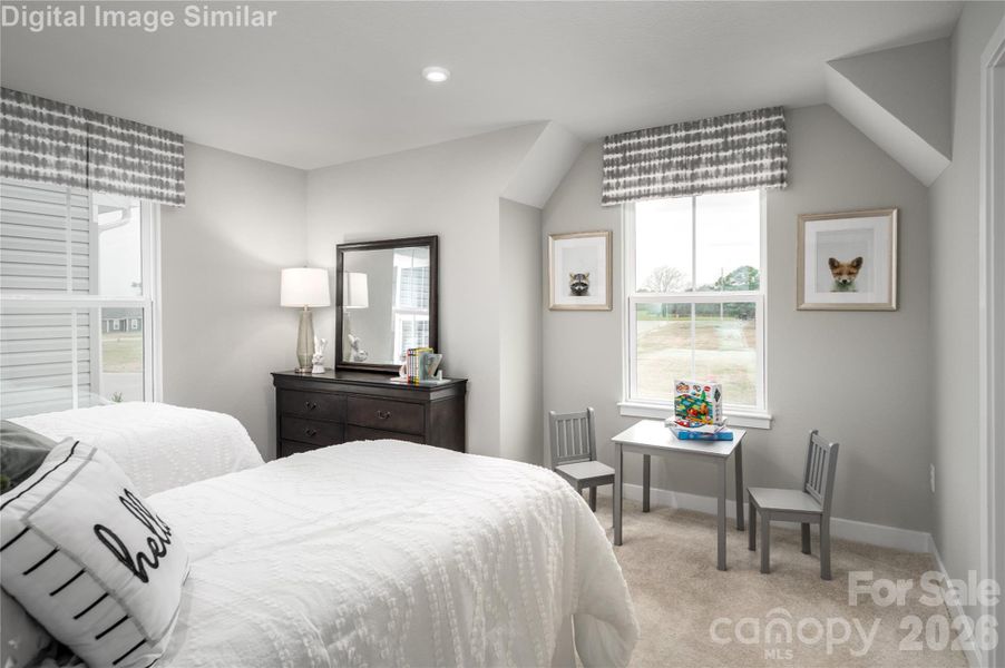 Bright, fun, and built for sharing—this kids’ bedroom with twin beds is a sunlit haven where imagination runs wild. A cozy carved-out play nook is perfect for games, crafts, or quiet story time. It’s a space designed for giggles, growth, and childhood memories.