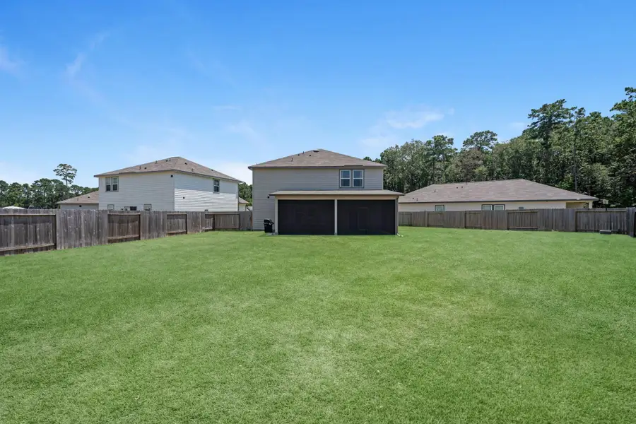 Fully fenced backyard.  Lots of room for you.