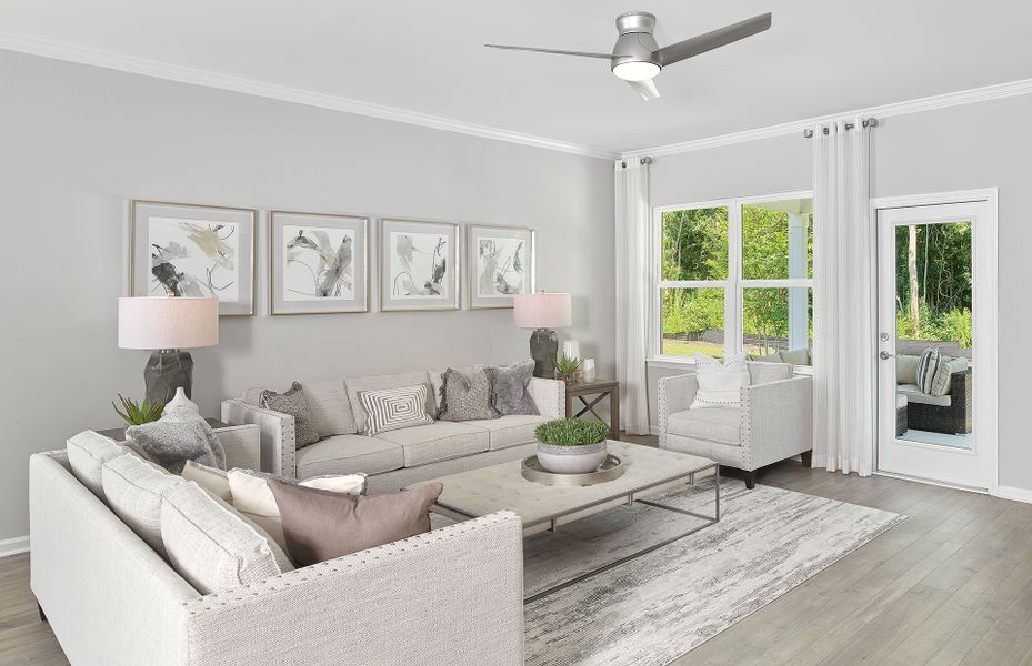 Get cozy in the Gathering Room and catch up on your favorite show