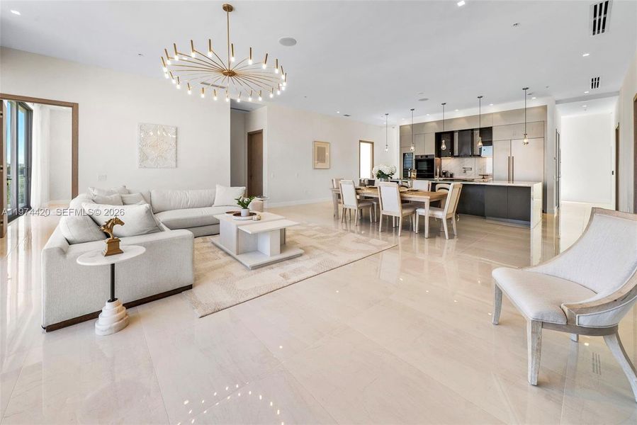 Furnished interior view inside a new home in , Delray Beach (Image 12). Furnished interior view inside a new home in , Delray Beach (Image 12).