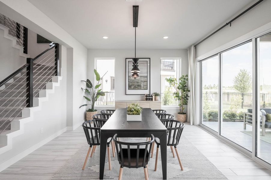 Furnished interior view inside a new home in Bridgeland, Cypress (Image 14).