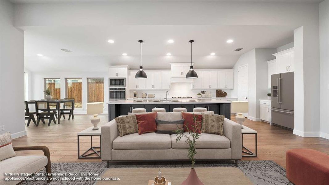 Furnished interior view inside a new home in Myrtle Creek 71', Waxahachie (Image 8). Furnished interior view inside a new home in Myrtle Creek 71', Waxahachie (Image 8).