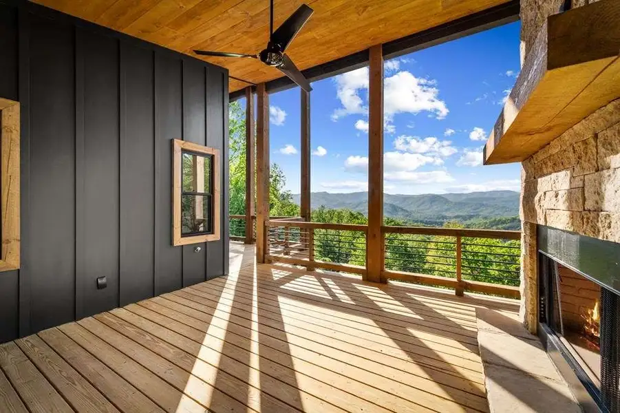 Exterior details and patio area of a home in , Blue Ridge (Image 36).