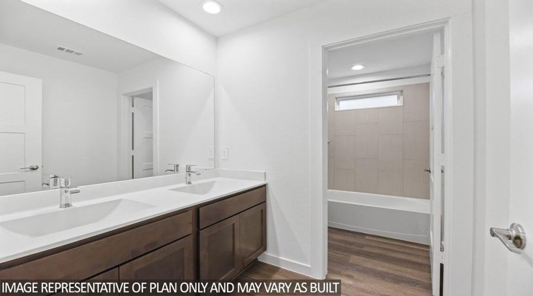 Furnished interior view inside a new home in Hills of Westlake, Conroe (Image 7).