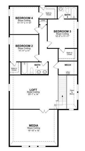 Beazer Homes Churchill Sage Floorplan.