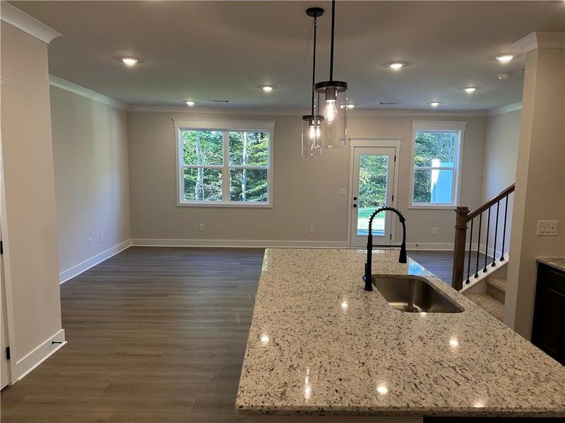 Furnished interior view inside a new home in Millstone at Mundy Mill, Gainesville (Image 9). Furnished interior view inside a new home in Millstone at Mundy Mill, Gainesville (Image 9).