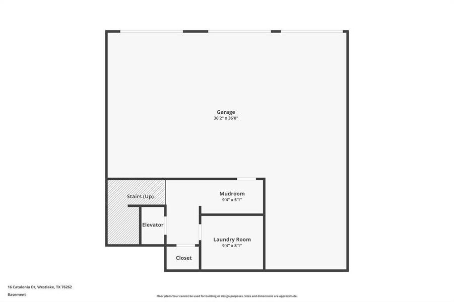 2D floor plan layout of this home in , Westlake, TX (Image 6).