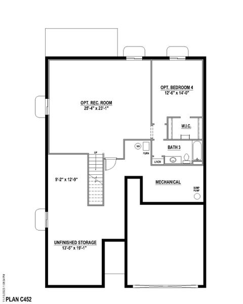 Plan C452 Base Bed Plan C452 Base Bed