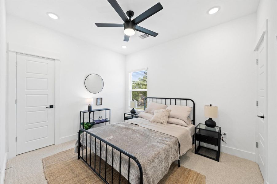 Picture a pair of cozy secondary bedrooms, each designed with comfort and functionality in mind. They’re connected by a stylish Jack and Jill bathroom, offering shared access while maintaining privacy. The bedrooms feature generous windows that invite natural light, creating a warm and inviting atmosphere. Picture a pair of cozy secondary bedrooms, each designed with comfort and functionality in mind. They’re connected by a stylish Jack and Jill bathroom, offering shared access while maintaining privacy. The bedrooms feature generous windows that invite natural light, creating a warm and inviting atmosphere.