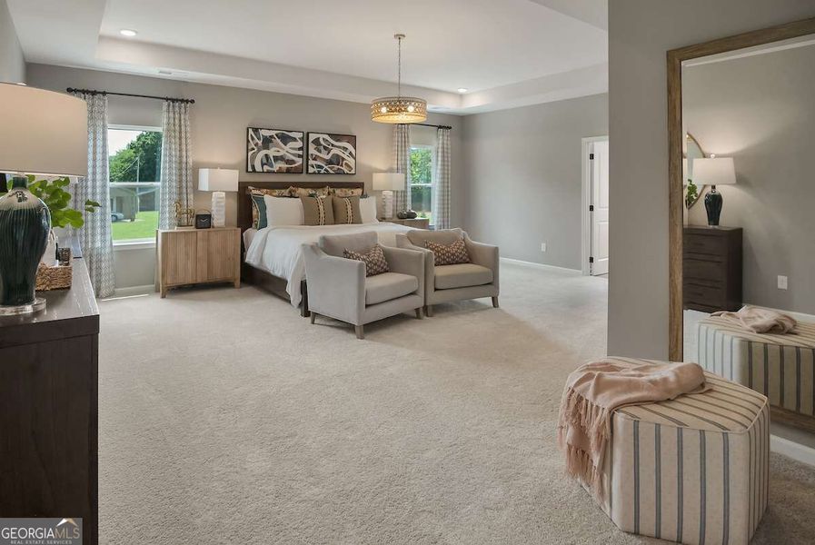 Furnished interior view inside a new home in Bryson Farms, Byron (Image 22).