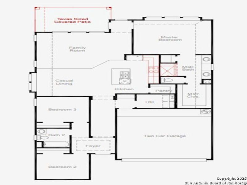 2D floor plan layout of this home in Sunflower Ridge, New Braunfels, TX (Image 3). 2D floor plan layout of this home in Sunflower Ridge, New Braunfels, TX (Image 3).
