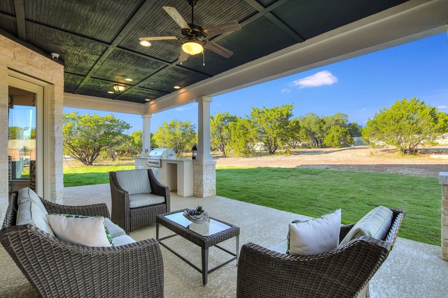 Representative exterior details of a home built from the Madera II by Giddens Homes in Scofield Farms Estates, Georgetown (Image 67).