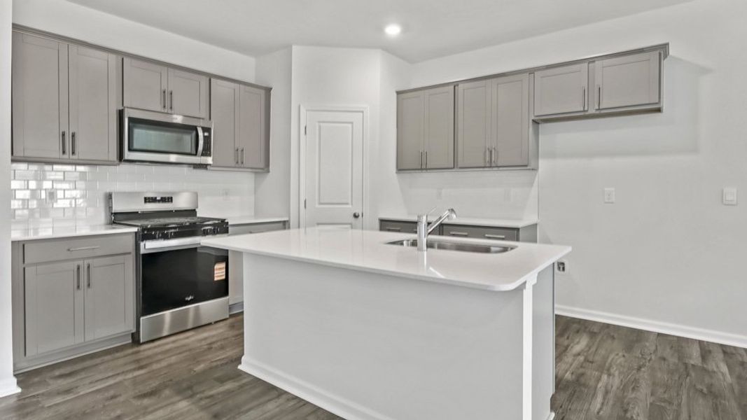 Furnished interior view inside a new home in The Gables at Edinborough Townes, Gibsonville (Image 5).