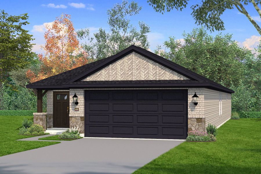 The Hamilton II - Hill Country with Stone Elevation