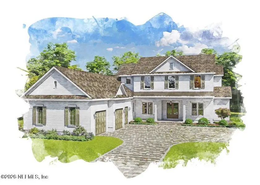 Exterior rendering of this home design in , Jacksonville, FL (Image 1). Exterior rendering of this home design in , Jacksonville, FL (Image 1).