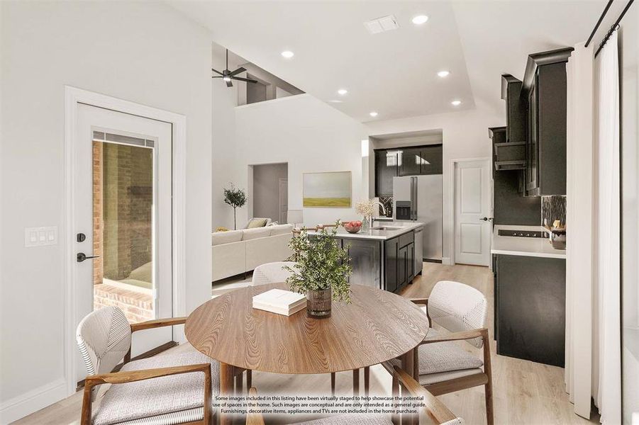 Furnished interior view inside a new home in Mockingbird Hills 60-65, Joshua (Image 9).