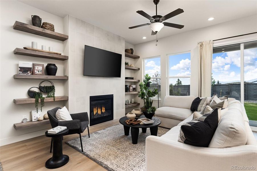 Furnished interior view inside a new home in Sterling Ranch 50s, Colorado Springs (Image 17). Furnished interior view inside a new home in Sterling Ranch 50s, Colorado Springs (Image 17).