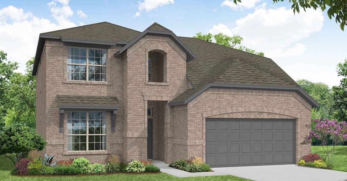 Representative exterior photo of a completed home built from the Raleigh by Impression Homes in Terra Vella, Haslet, TX (Image 10).